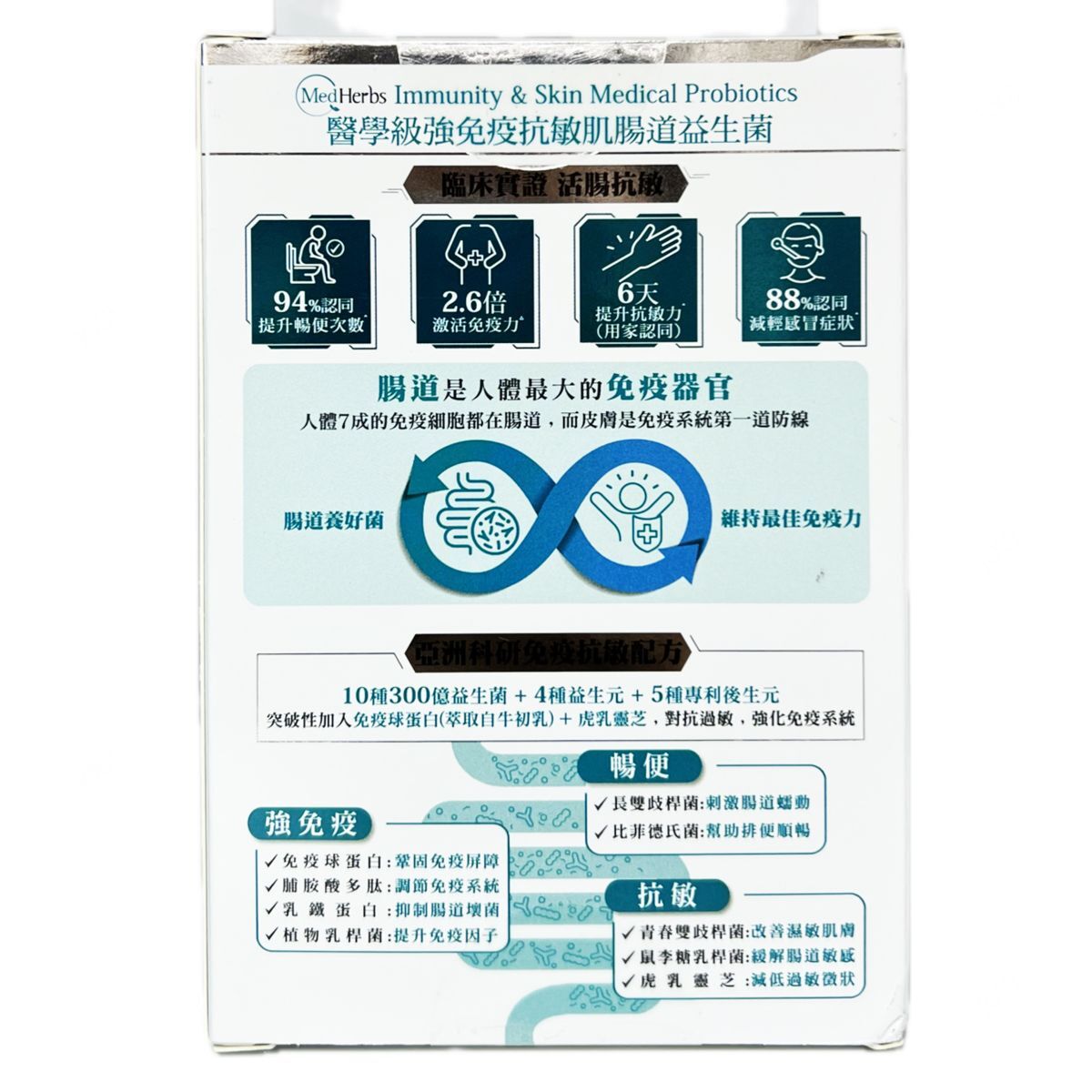 草姬 MedHerbs醫學級強免疫抗敏肌腸道益生菌 30粒