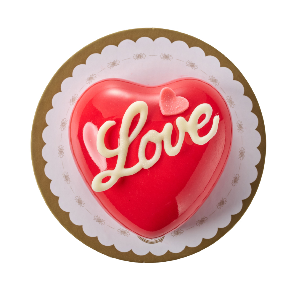 心型情人節蛋糕（熱情紅）