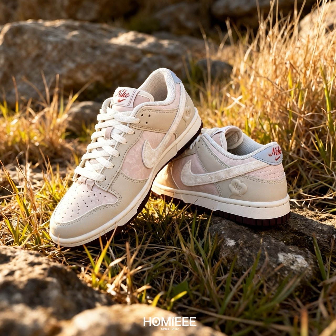 Nike Dunk Low 絨毛 情人節限定 奶油粉 女鞋 [IQ1145-610]