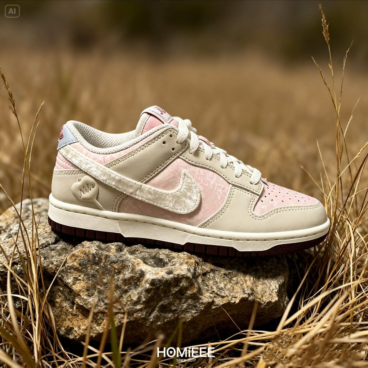Nike Dunk Low 絨毛 情人節限定 奶油粉 女鞋 [IQ1145-610]