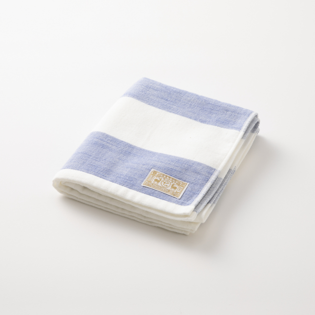 中川政七商店 - Pile棉紗擦臉巾 條紋 深藍