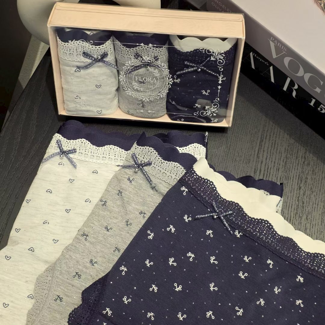 FL5517 波浪邊小圖案內褲 3條套裝 *特價* (充值購物金不適用)