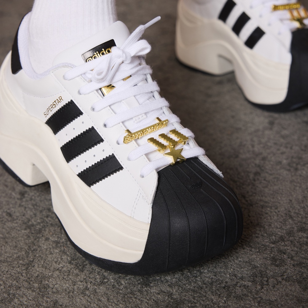 W Adidas Superstar Bold 金標白 厚底增高 皮革 貝殼鞋 休閒鞋 運動鞋 女鞋 JR9895
