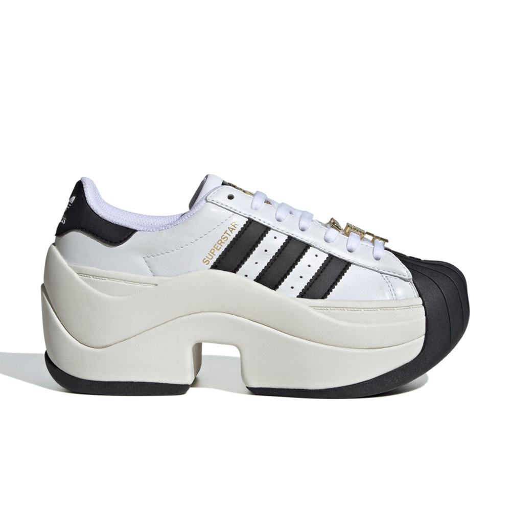W Adidas Superstar Bold 金標白 厚底增高 皮革 貝殼鞋 休閒鞋 運動鞋 女鞋 JR9895