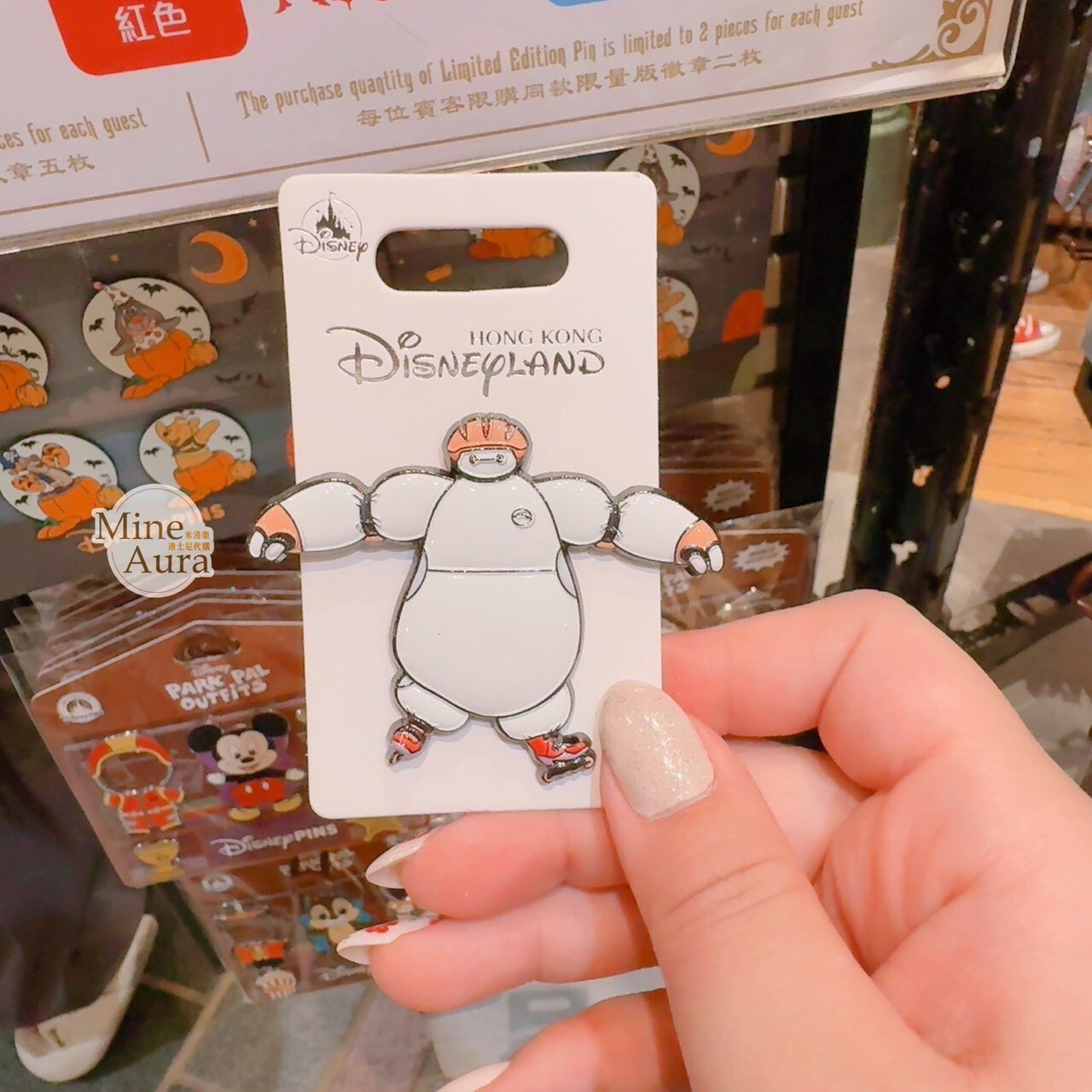 杯麵 Baymax 溜冰 造型 徽章 PIN 大英雄天團 Big Hero 6 -香港迪士尼樂園