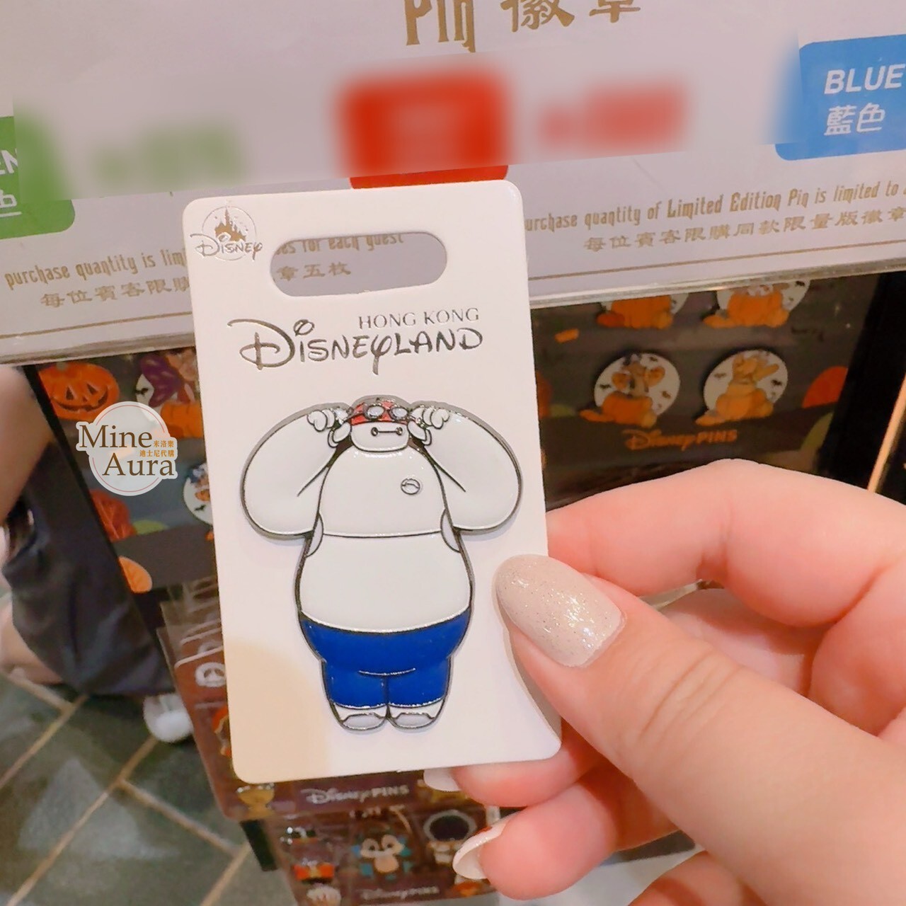 杯麵 Baymax 游泳 造型 徽章 PIN 大英雄天團 Big Hero 6 -香港迪士尼樂園