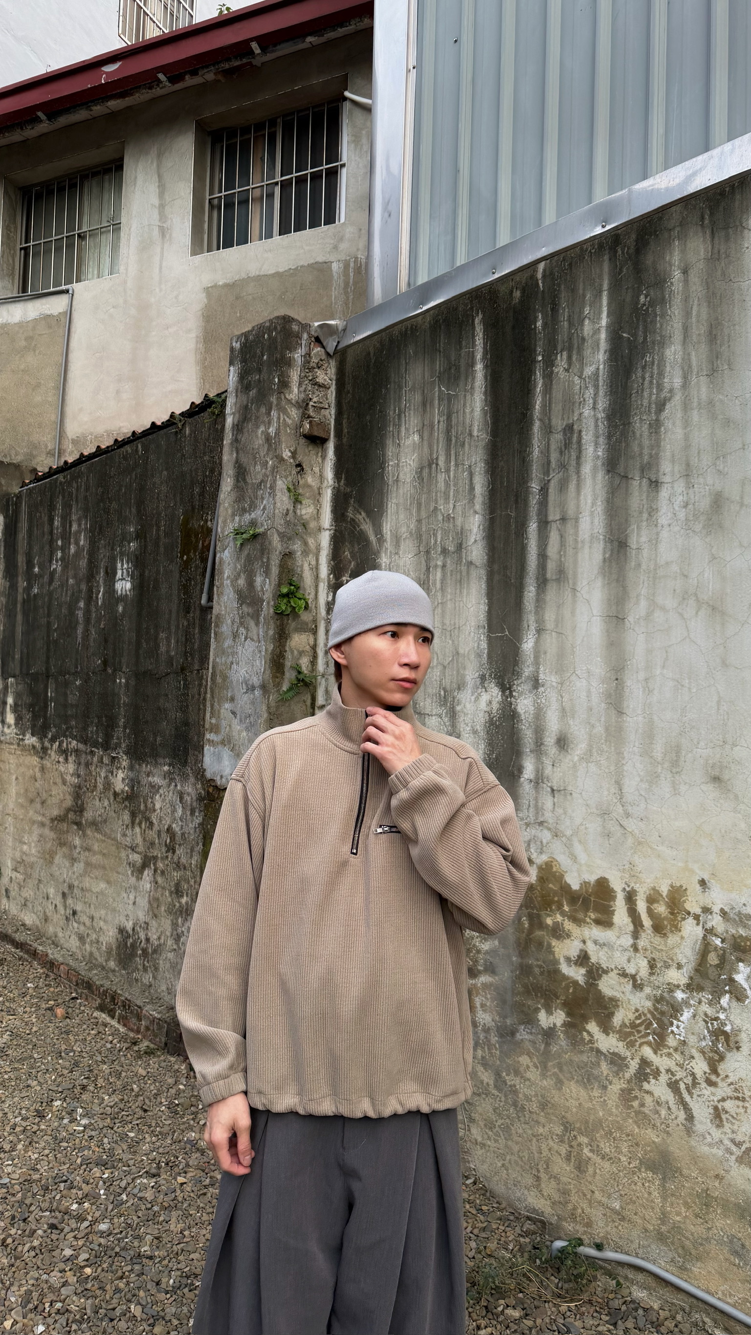 CMF訂製華夫格拉鍊上衣