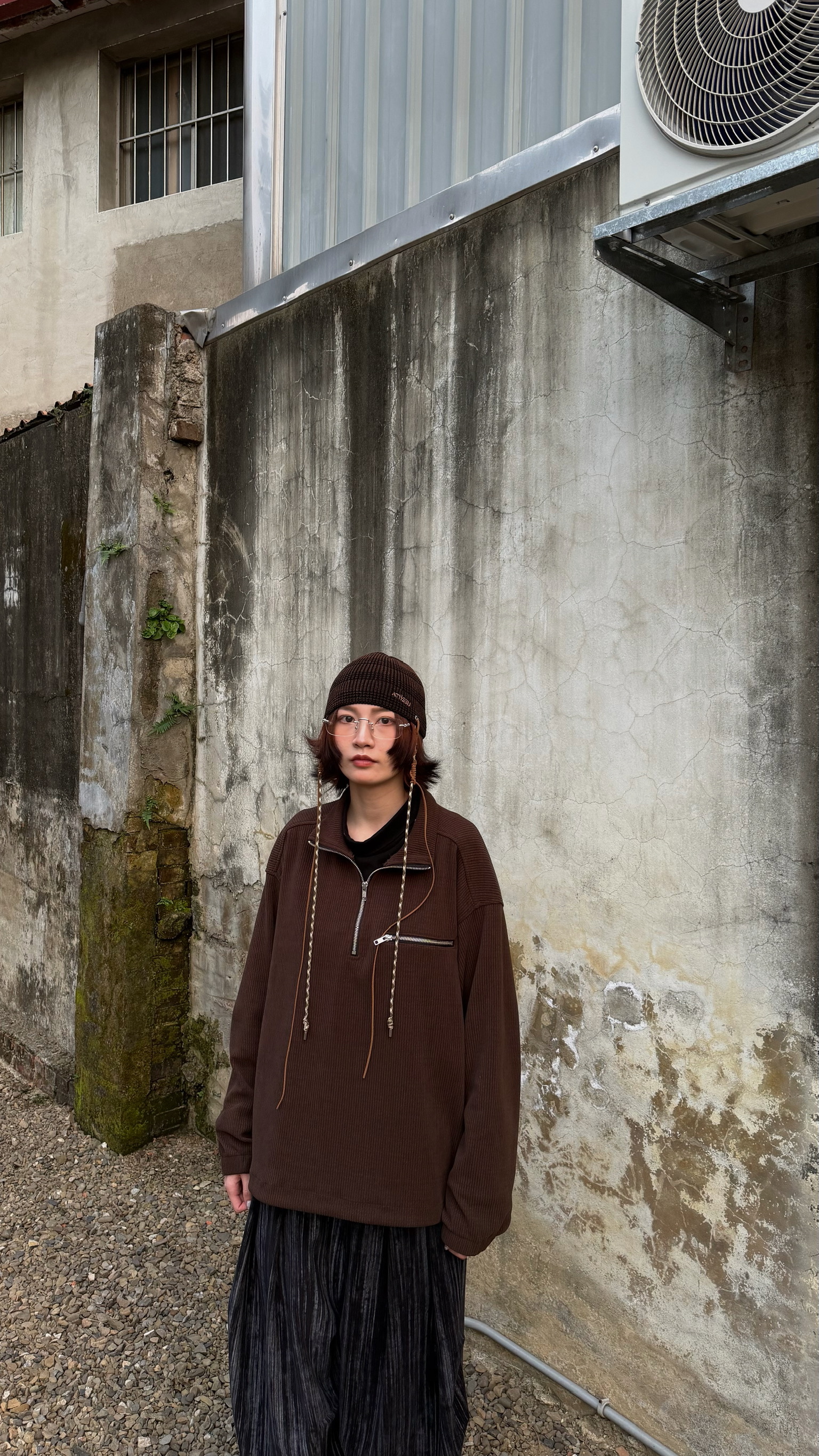 CMF訂製華夫格拉鍊上衣