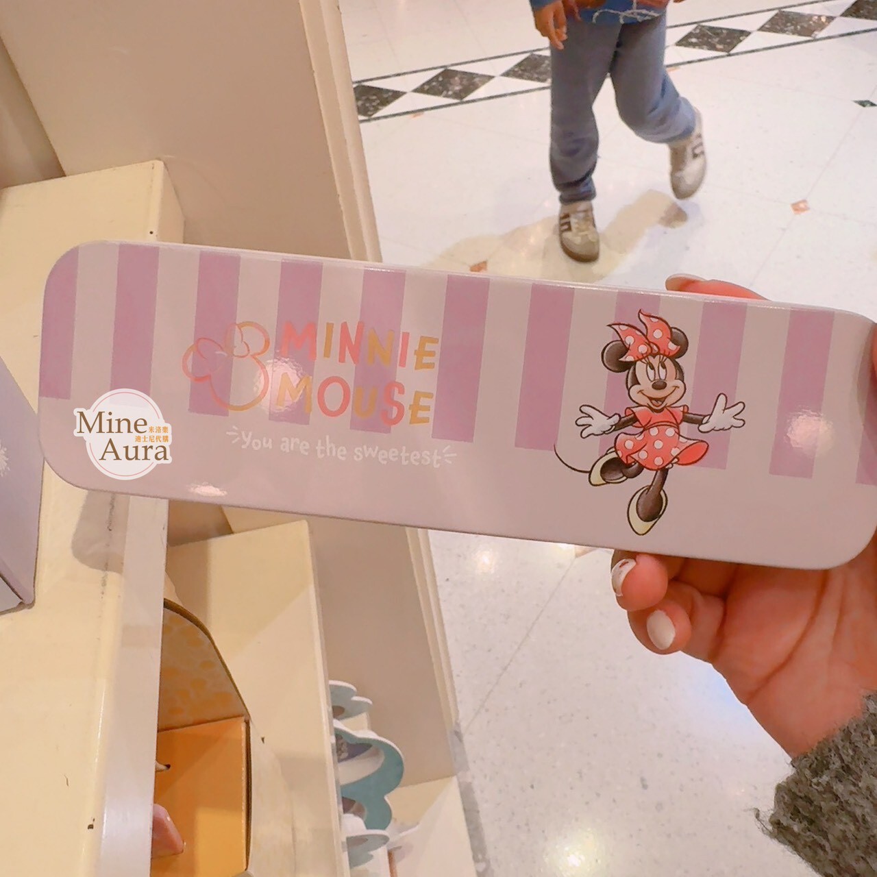 米妮 Minnie 隨身 湯匙 + 叉子 餐具 組 -香港迪士尼樂園