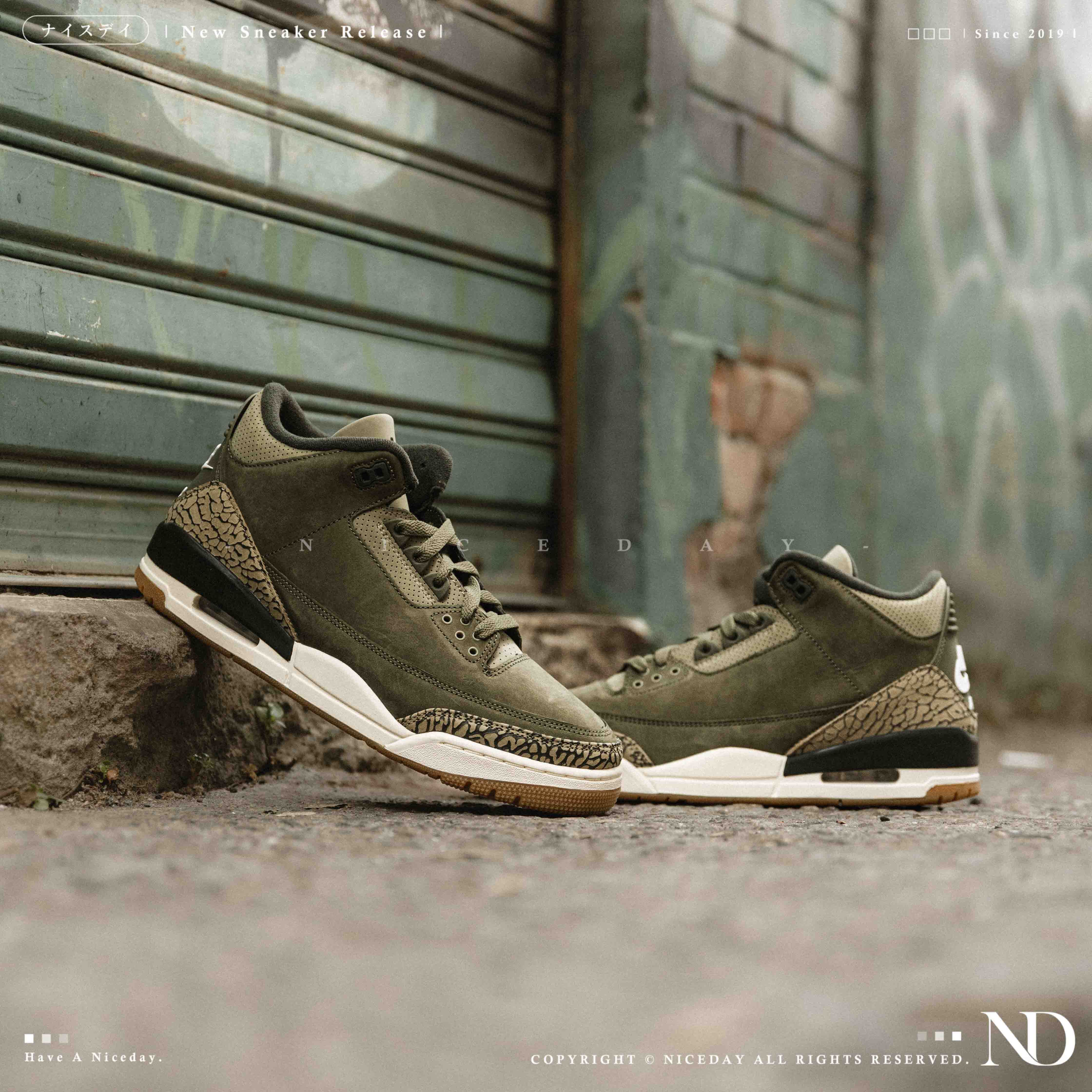 NICEDAY 現貨 Air Jordan 3 Medium Olive 橄欖綠 綠 黃綠 軍綠 DN3707-202