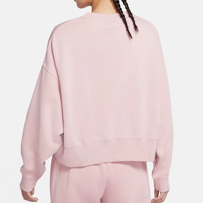 零碼現貨┃NIKE 短版 落肩 刺繡logo 內刷毛 大學T