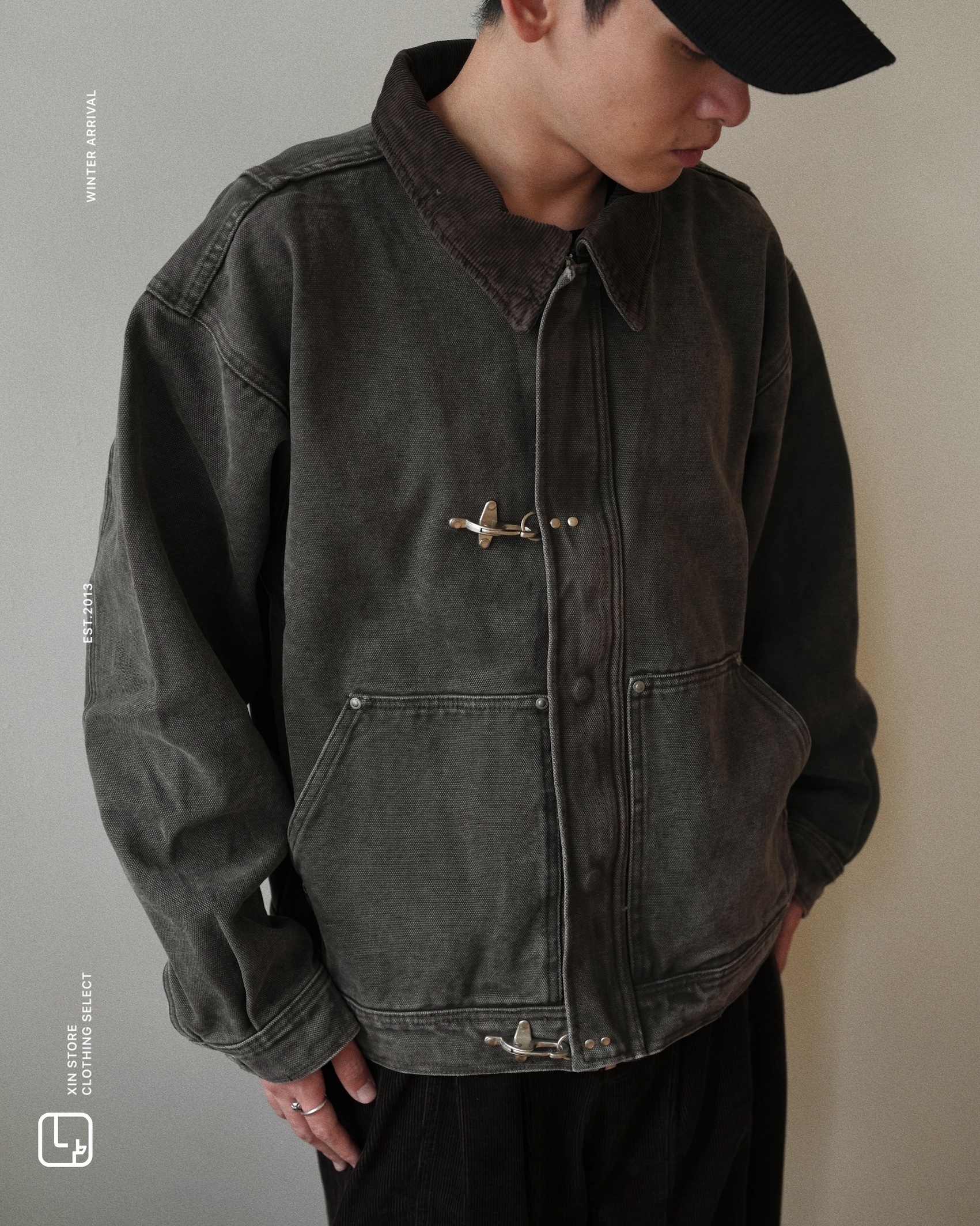 <現貨>XIN SELECT 消防扣 仿舊 底特律外套 兩色