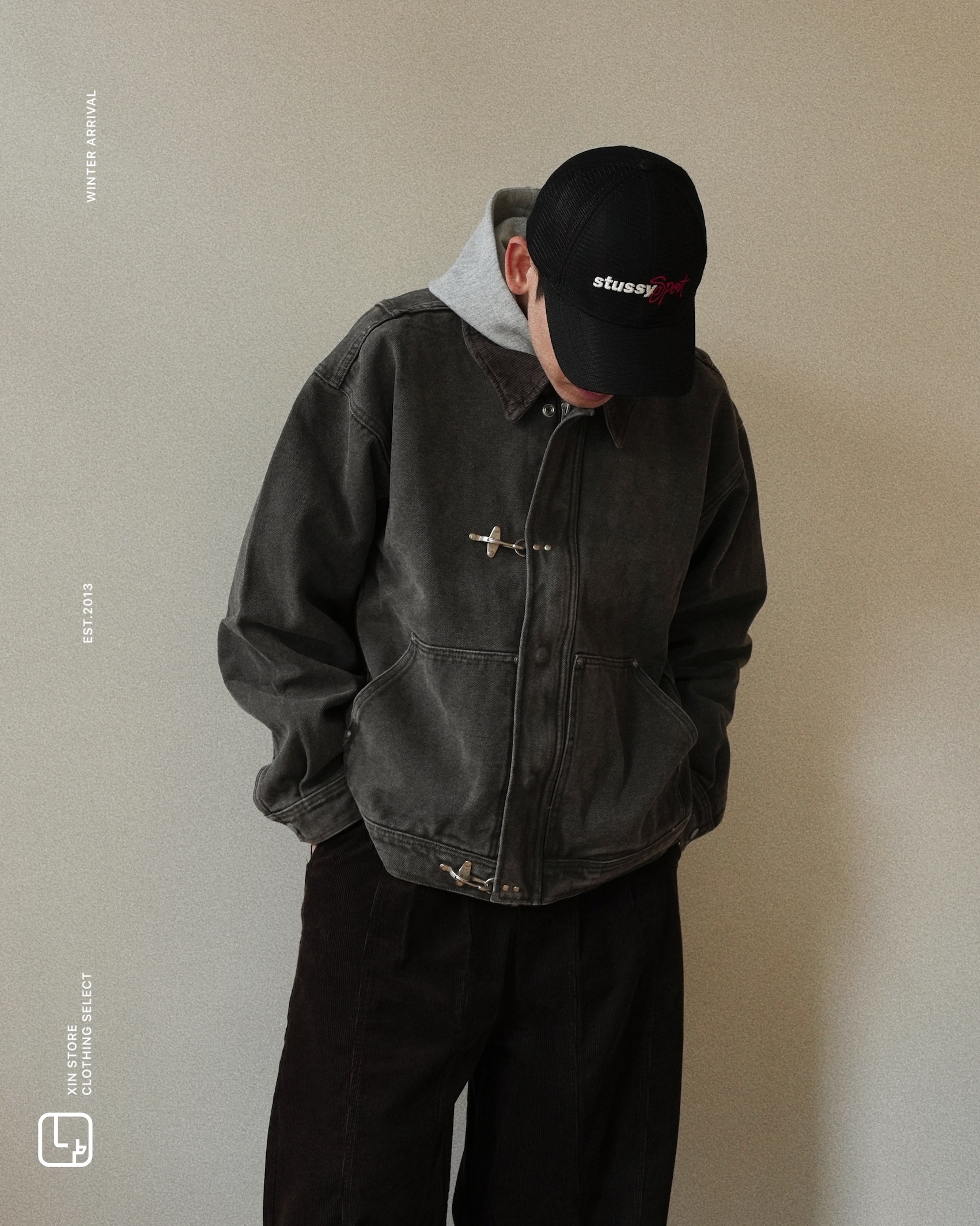 <現貨>XIN SELECT 消防扣 仿舊 底特律外套 兩色