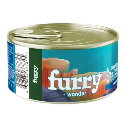 Furry Wonder 狗罐頭．雞肉+南瓜+吞拿魚醬85g [原箱24罐]