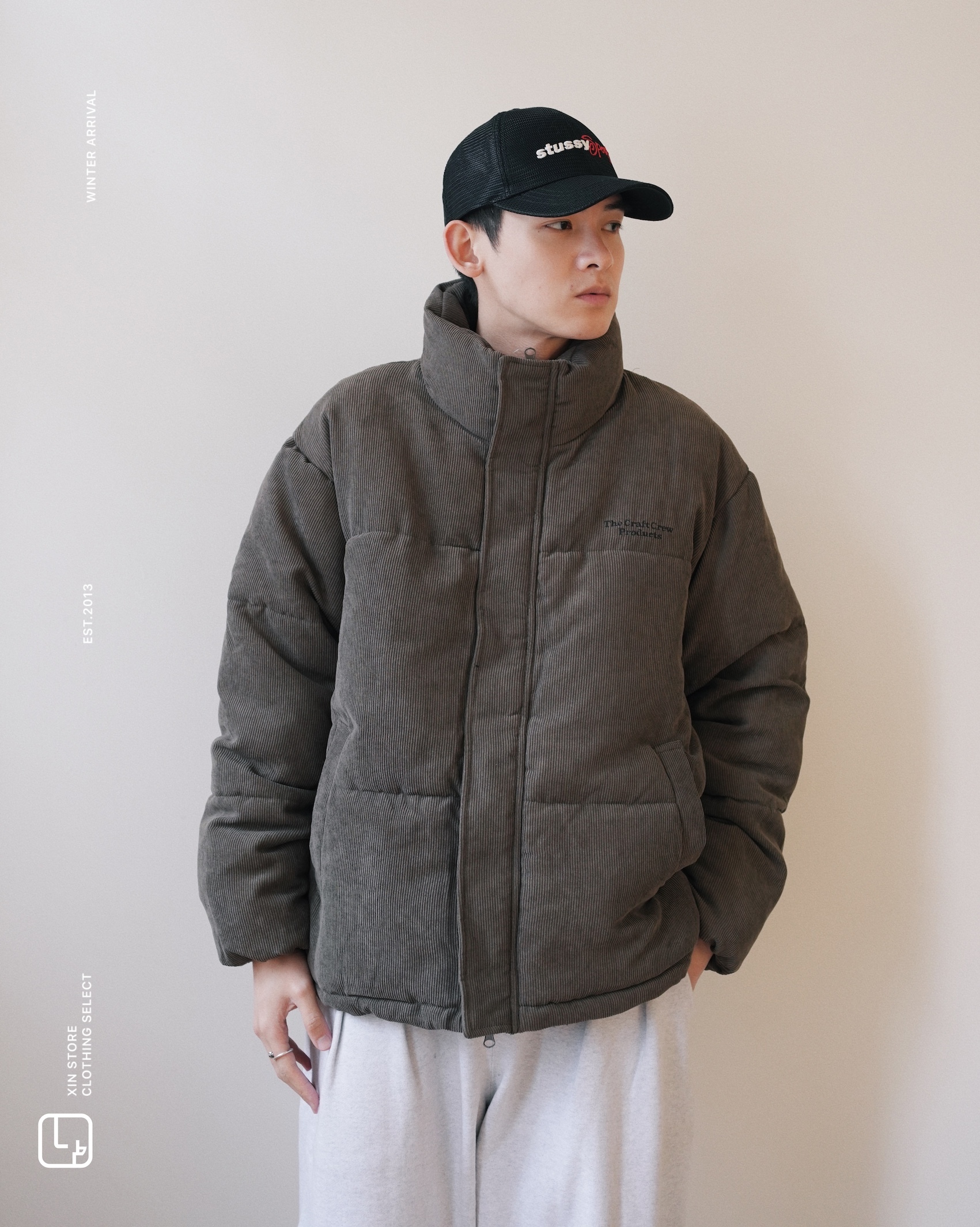 <現貨>日本 mono-mart 尼龍 防風 防潑水 燈心絨 鋪棉 抽繩 外套 四色