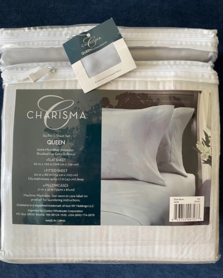 (現貨) Charisma Queen 6 件式床單套裝(灰色)