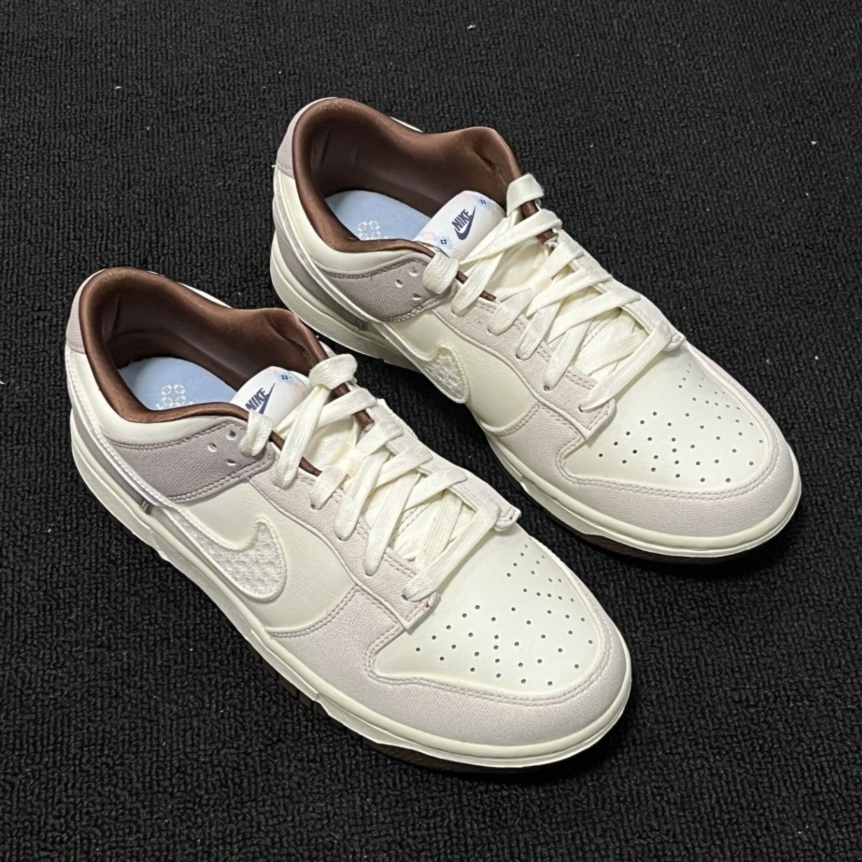NIKE W DUNK LOW LX 白棕 咖啡 拼接 蕾絲花邊 女鞋 IH7353-010