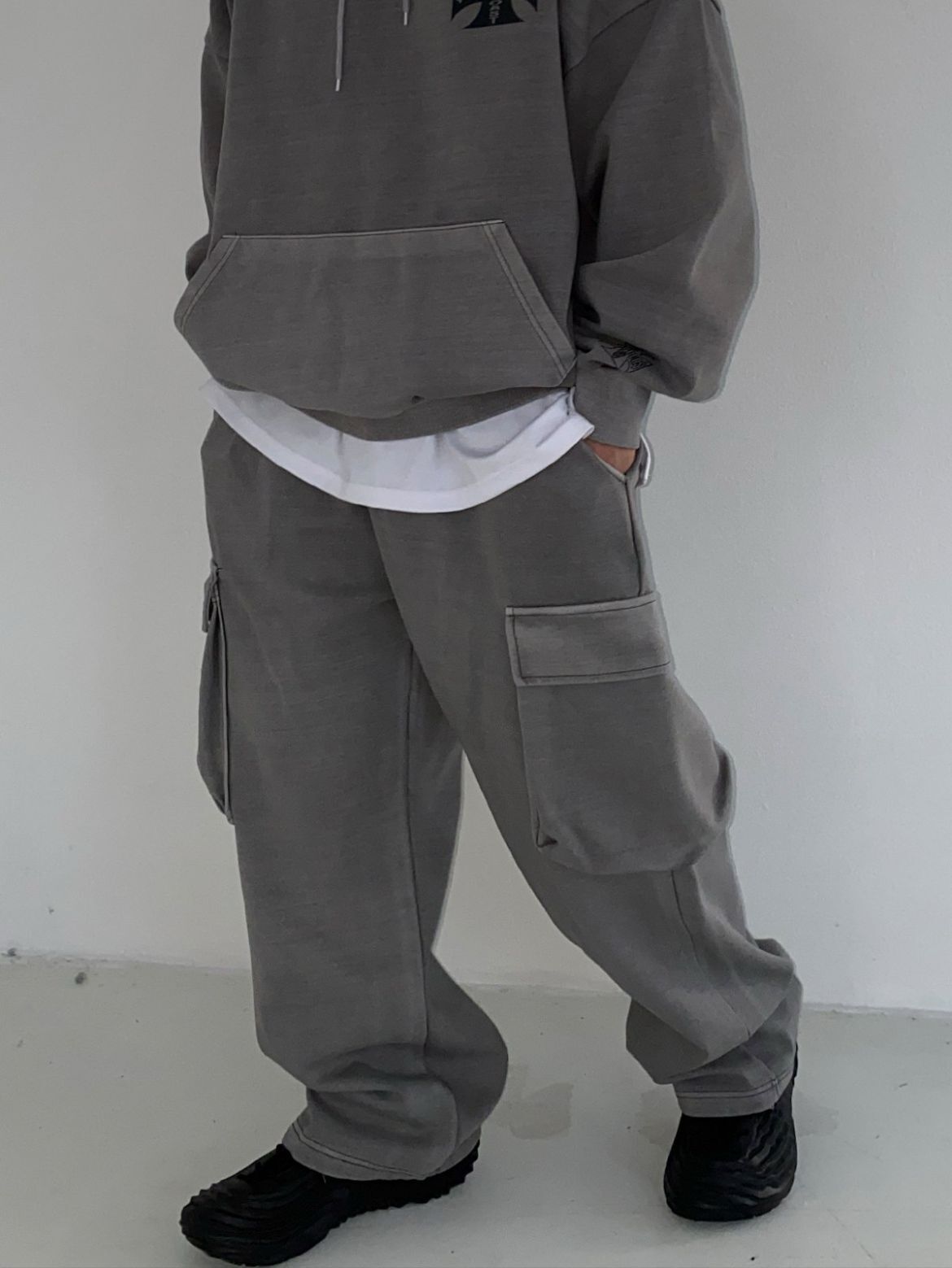 淨色可束腳工裝運動褲 FORCE-002P