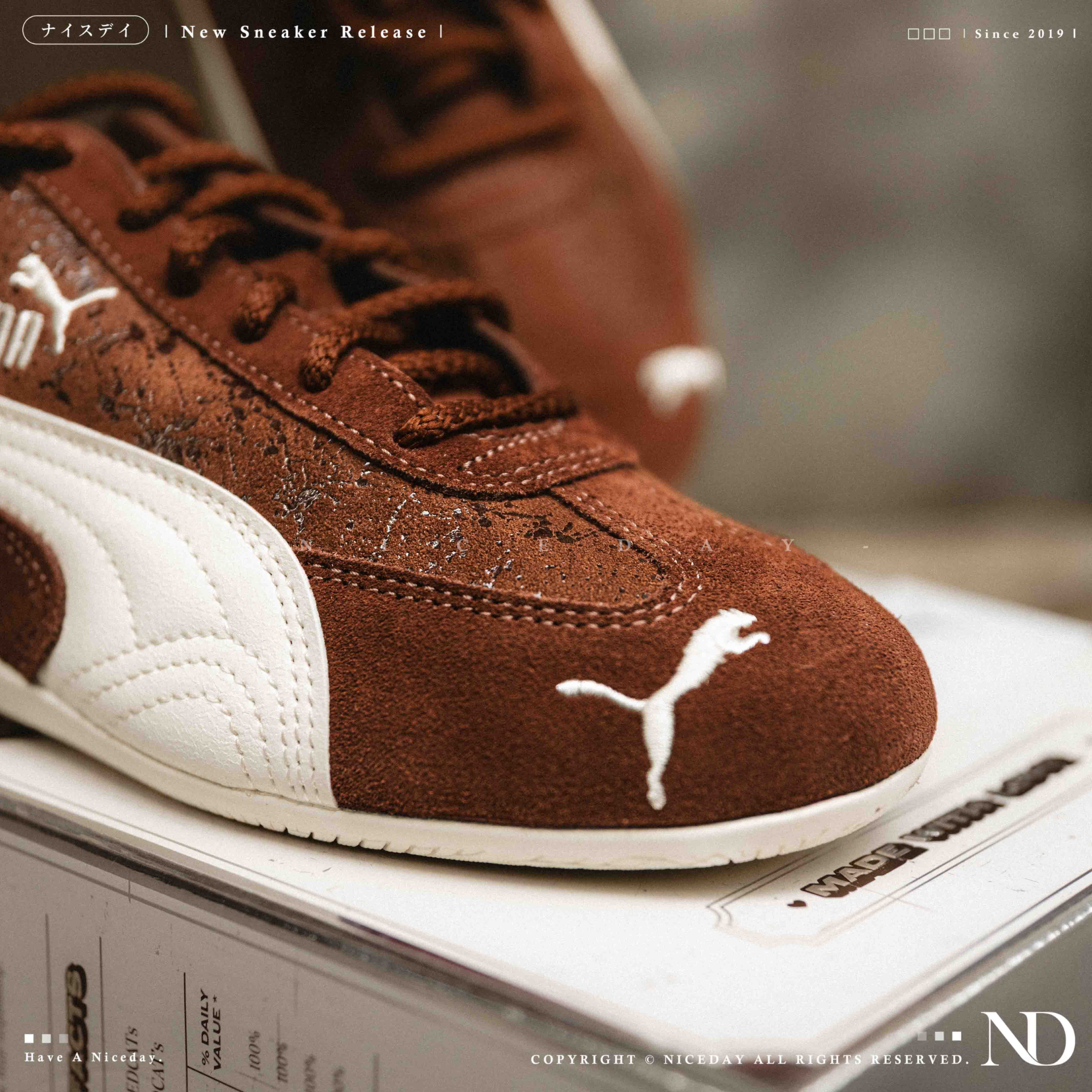 NICEDAY 現貨 Puma Speedcat Shoe-Per Sweet 棕色 棕 可可 反光 賽車鞋 406675-01