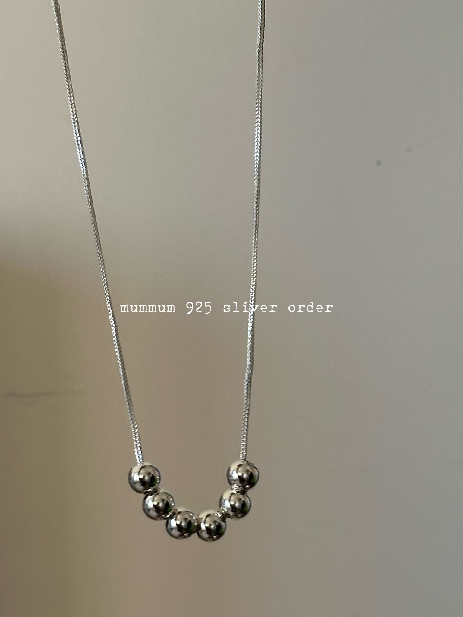 SL13156/減價限定925/6粒波波頸鏈