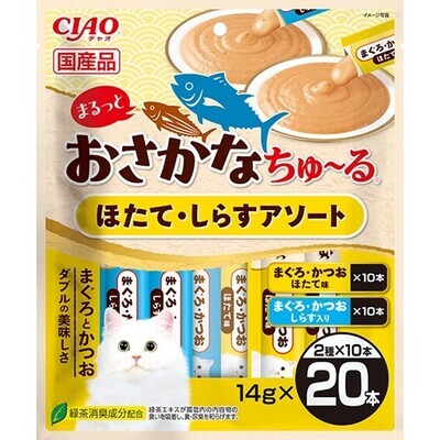 CIAO 什錦口味 扇貝+銀魚 (14gx20本)