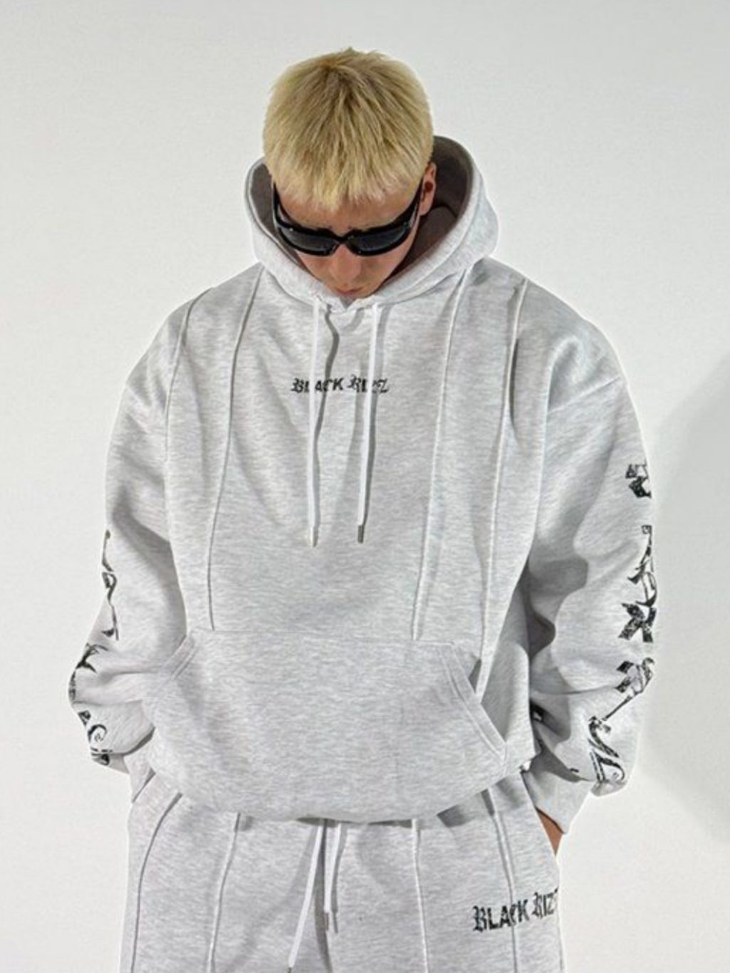 英文字圖案連帽衛衣 FORCE-011T