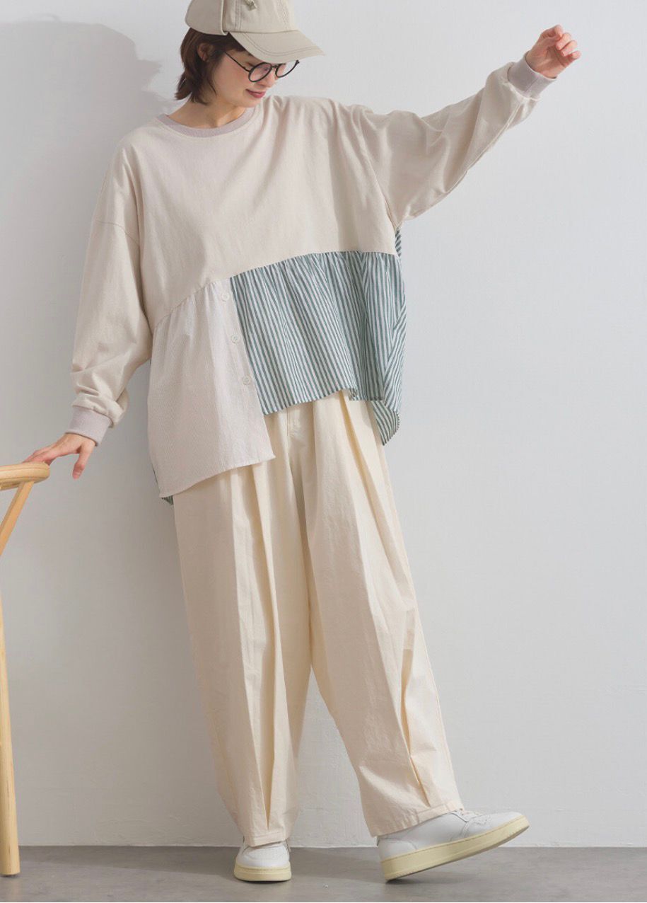 【預購】JN0209101 LUPILIEN 設計感拼接長袖上衣