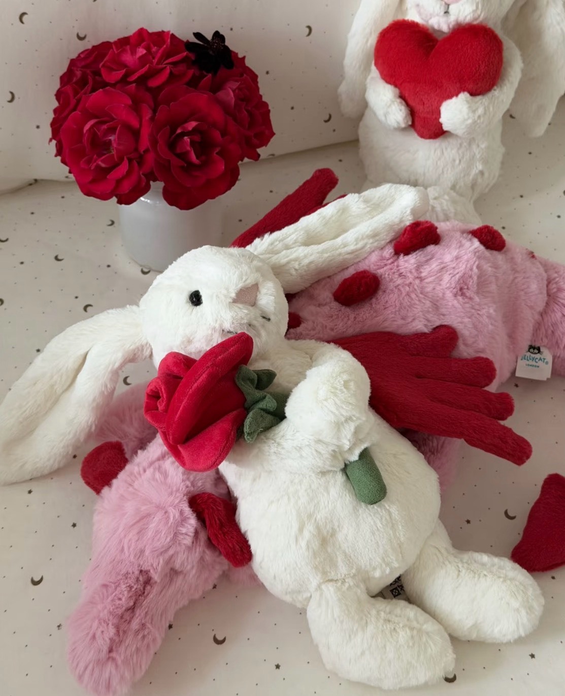 現貨秒發🌹 JELLYCAT 情人節 玫瑰手捧花 玫瑰花邦尼兔