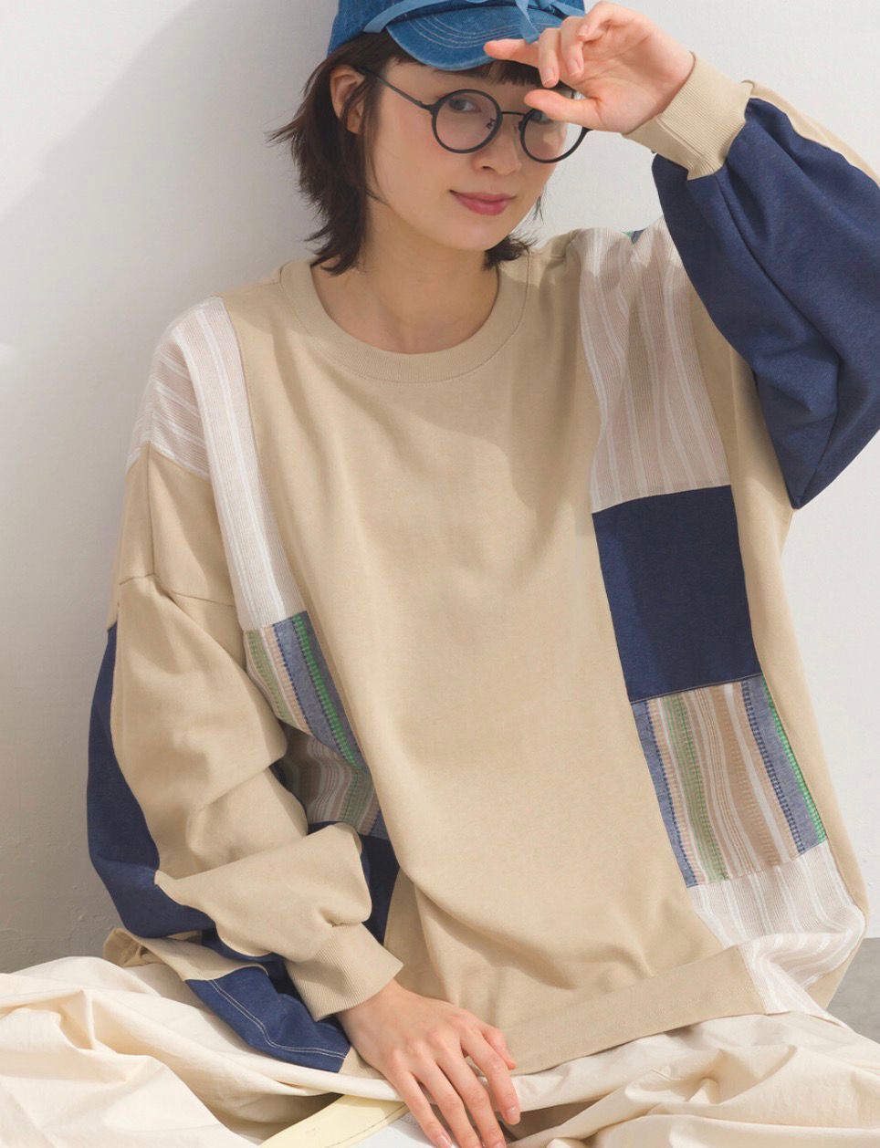 【預購】JN0209103 LUPILIEN 撞色條紋衛衣