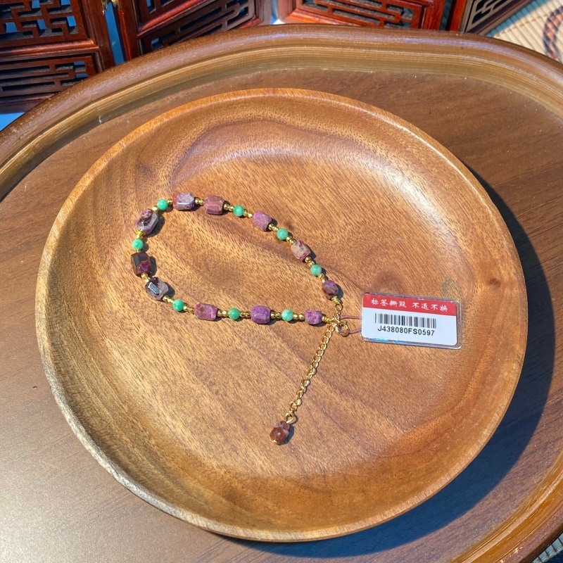 PU12 粉舒帶冰桃紅舒俱萊手鏈 約4mm (J438080FS0597)