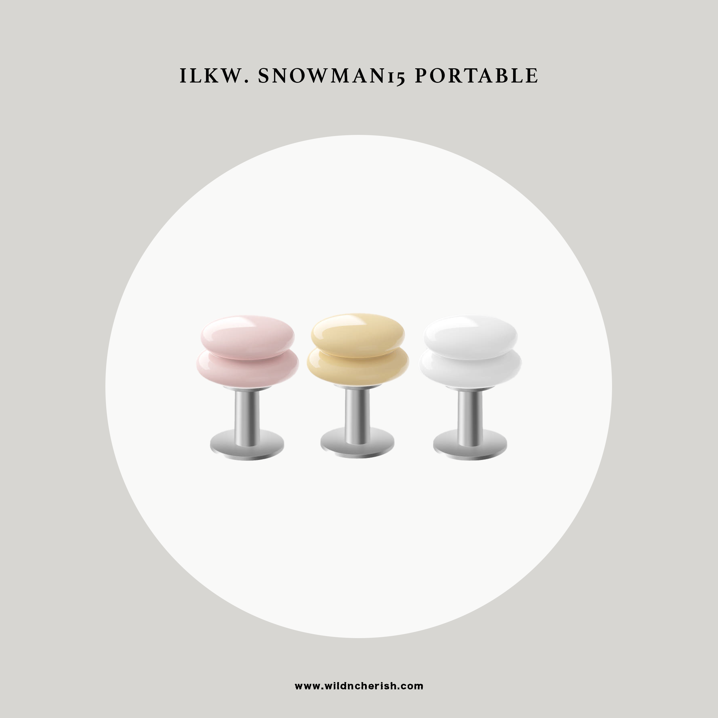 預訂 | ILKW. SNOWMAN15 Portable 金屬 韓國 無線功能行動桌燈