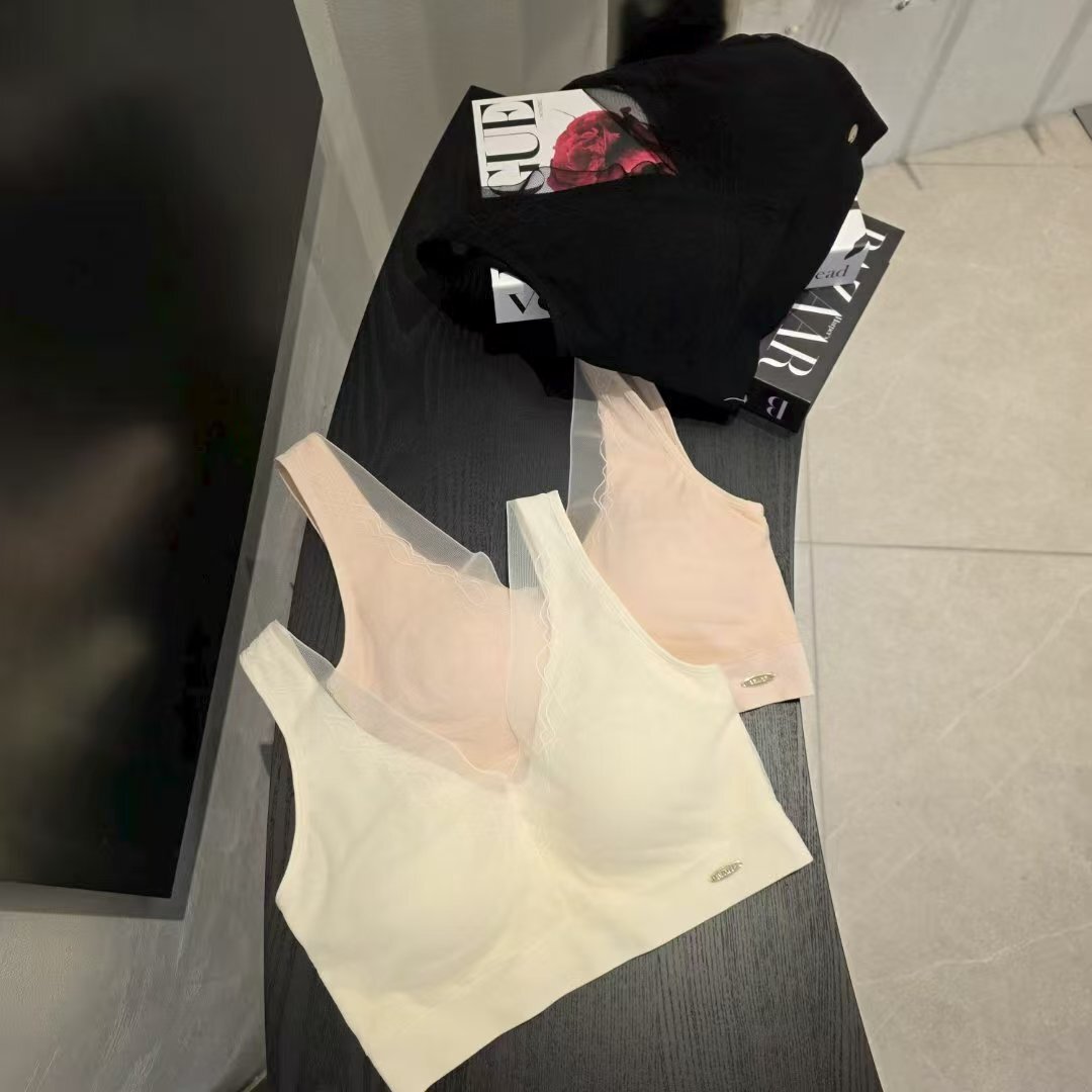 FL5539 V領波浪網紗有墊背心 *特價* (優惠碼同充值購物金不適用)