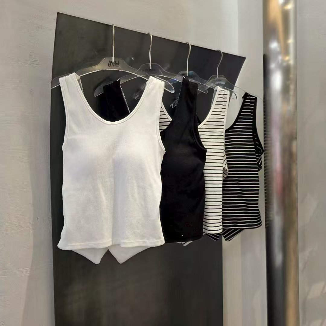 FL5541 後斜頁淨色/間紋背心 *特價* (優惠碼同充值購物金不適用)