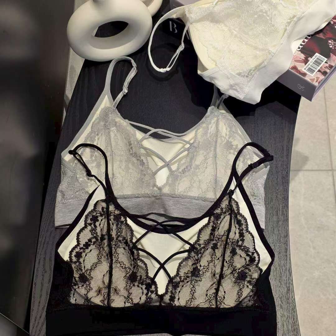 FL5542 性感蕾絲交叉帶背心 *特價* (優惠碼同充值購物金不適用)