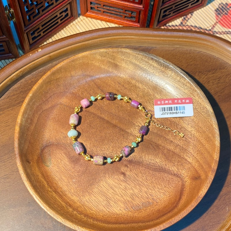 PU23 冰桃紅拼蘋果綠舒俱萊手鏈 約5mm (J375160HS1145)