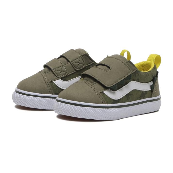 Vans Old Skool 日本限定 恐龍 卡其綠 圖案 造型 魔鬼氈 小童 童鞋 V36TDL