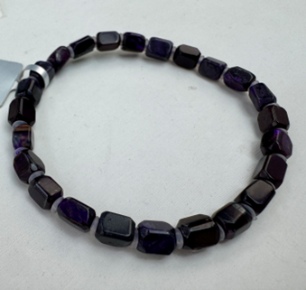 VH069 絲絨皇家紫刻面手串 連 證書