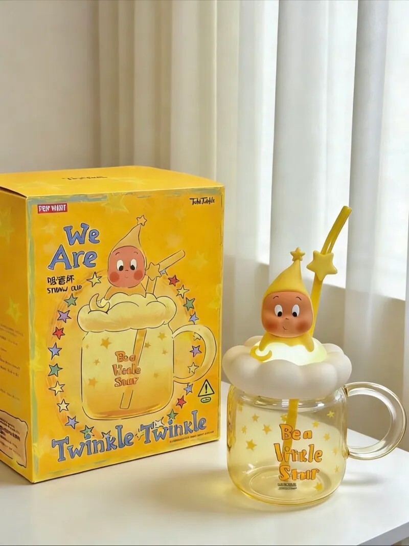 POP MART 泡泡瑪特 星星人 我們都是星星人系列 發光 雲朵 吸管杯 530ML