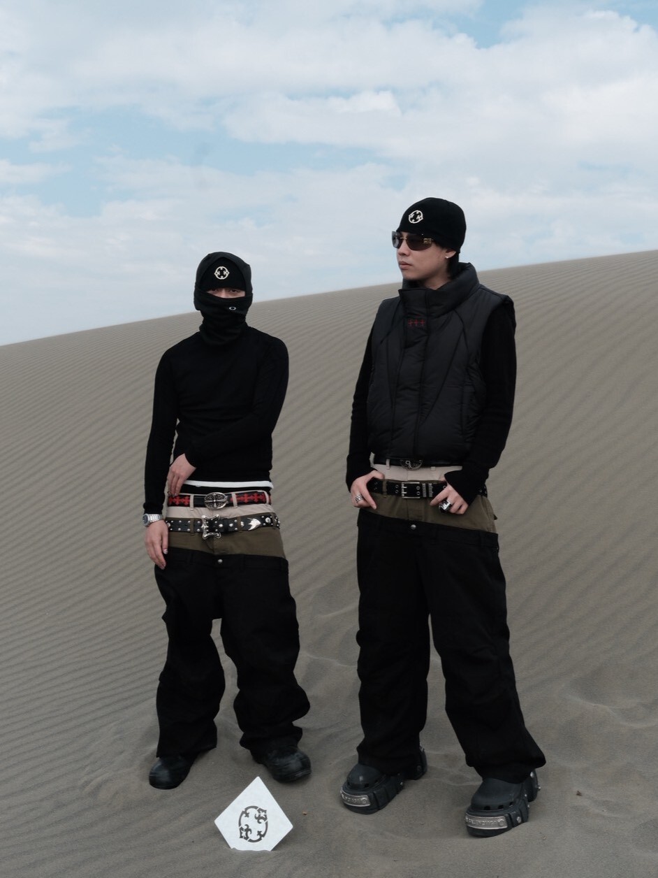 Orphans Club 卯釘釦三褲頭長褲 三色拼接解構 ‘’ Triple-Waist Design Rivet Button Pants ‘’