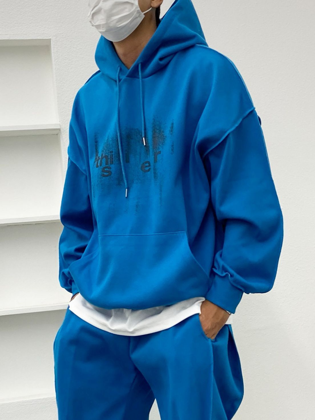 英文字圖案連帽衛衣 FORCE-013T