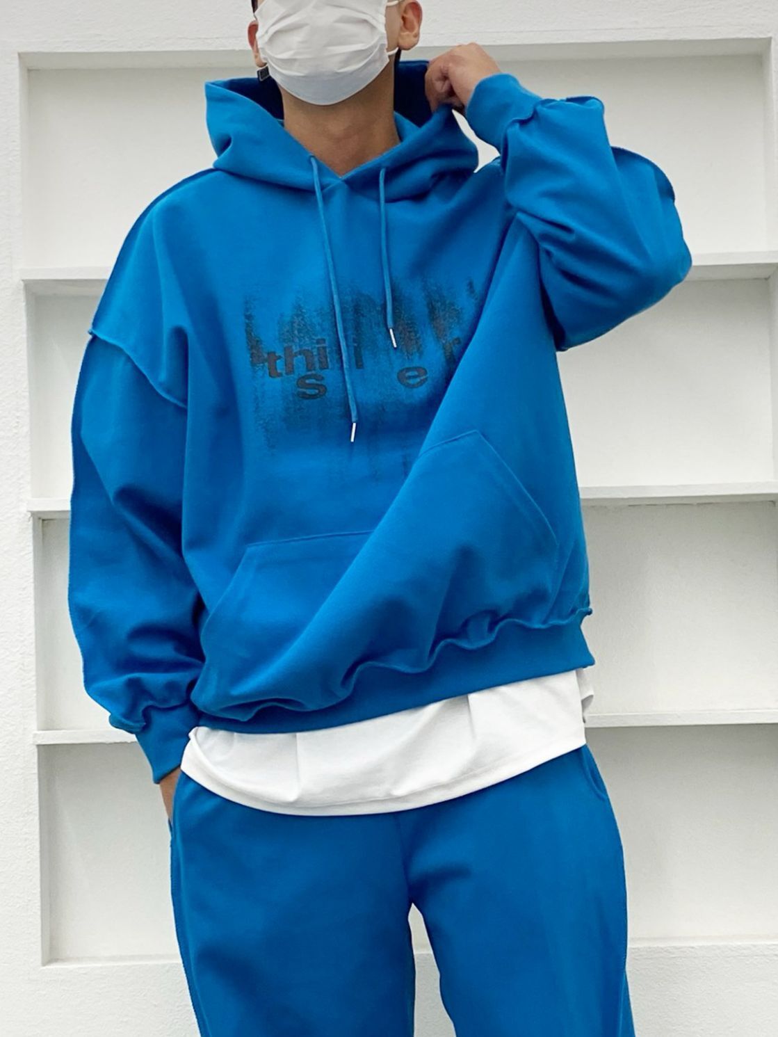 英文字圖案連帽衛衣 FORCE-013T