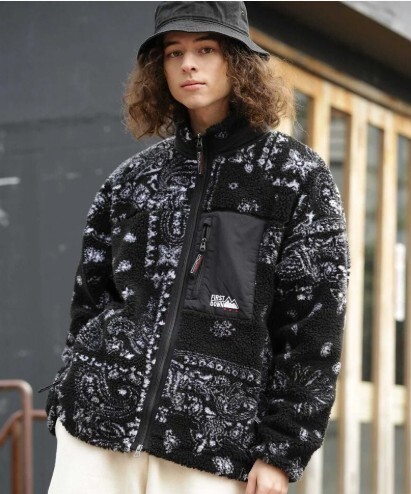 FIRST DOWN × FREAK'S STORE FLEECE 拼接 搖粒絨 外套