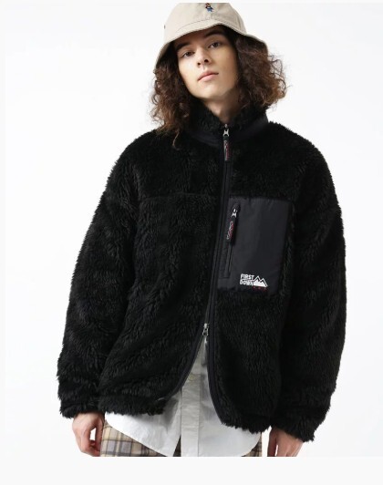 FIRST DOWN × FREAK'S STORE FLEECE 拼接 搖粒絨 外套