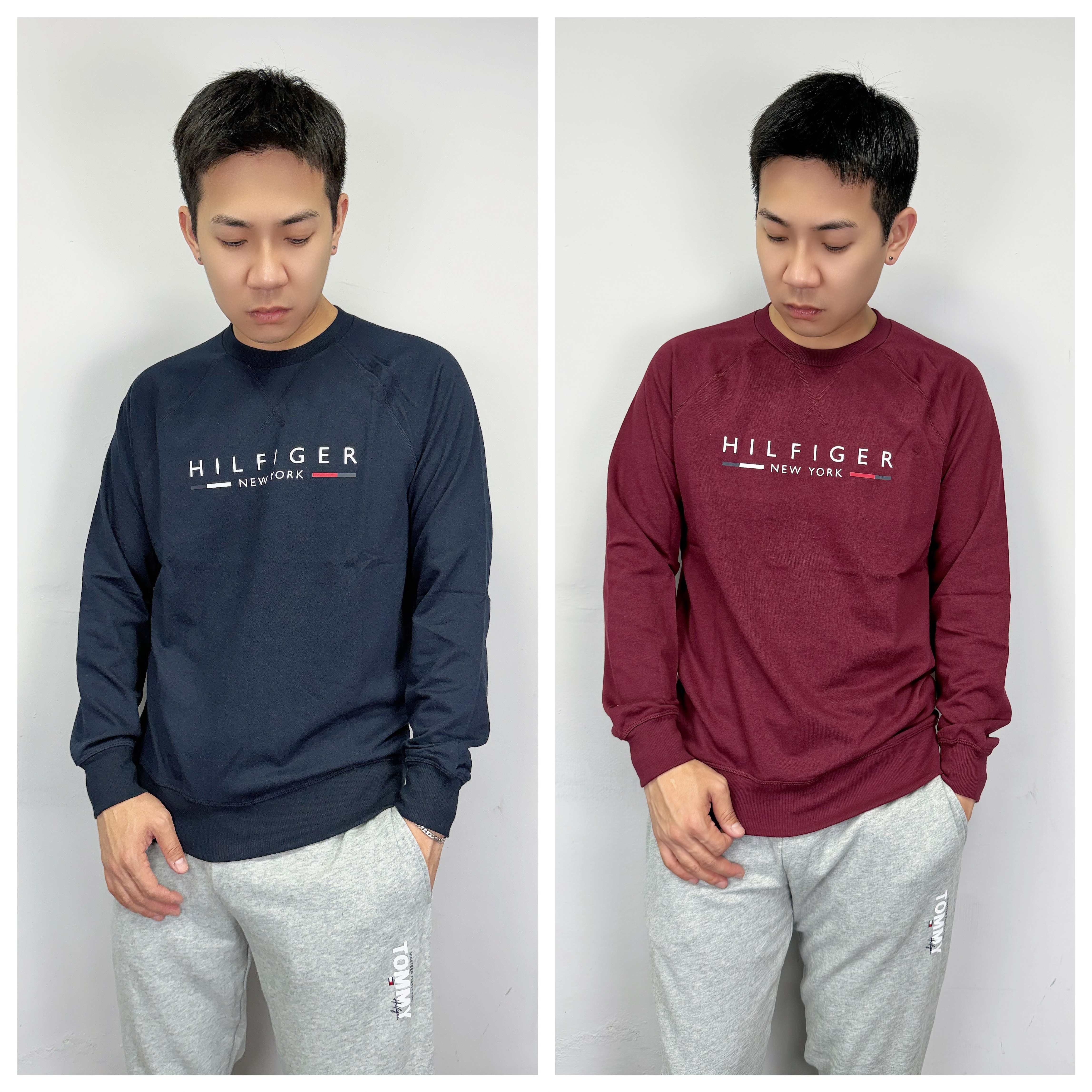 Tommy Hilfiger 橫條New York 薄款 大學T 長袖上衣