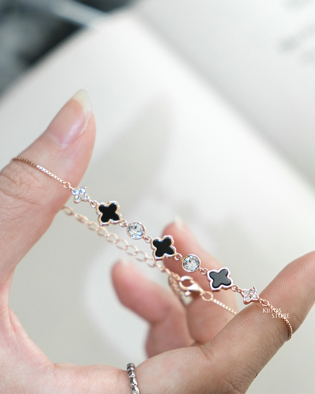 【預購】Liyi99 x Swarovski 施華洛世奇水晶 四葉草 手鍊 五色