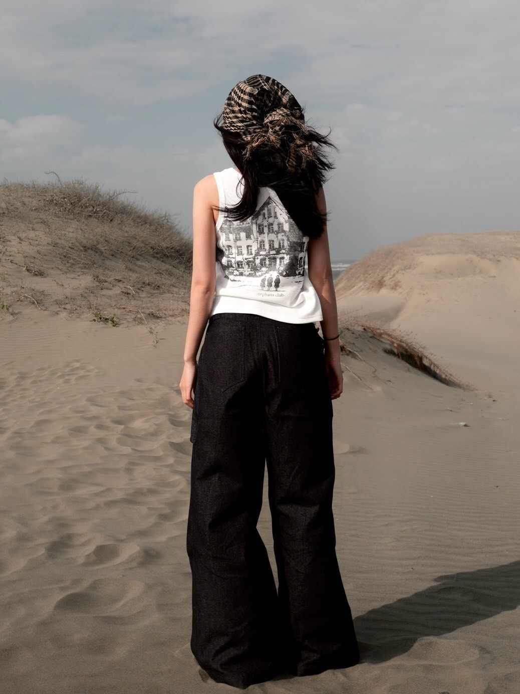 Orphans Club 片裙解構卯釘釦 原色落地褲 多種穿法 ‘’ Raw Color Deconstructed Skirt-Panel Pants ‘’