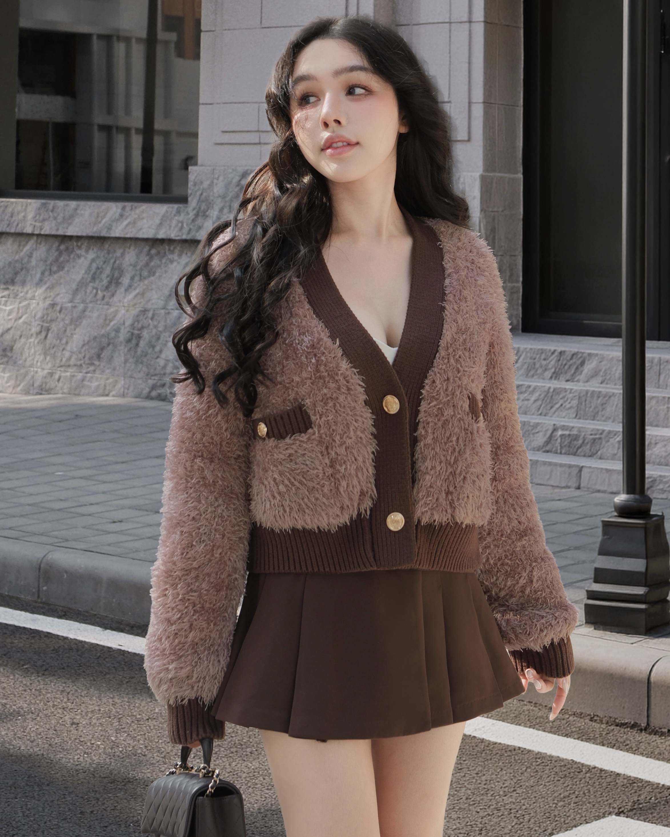 訂製-經典小香撞色針織短外套