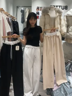 BU5511 芭蕾風拼接運動棉褲 *特價* (充值購物金不適用)