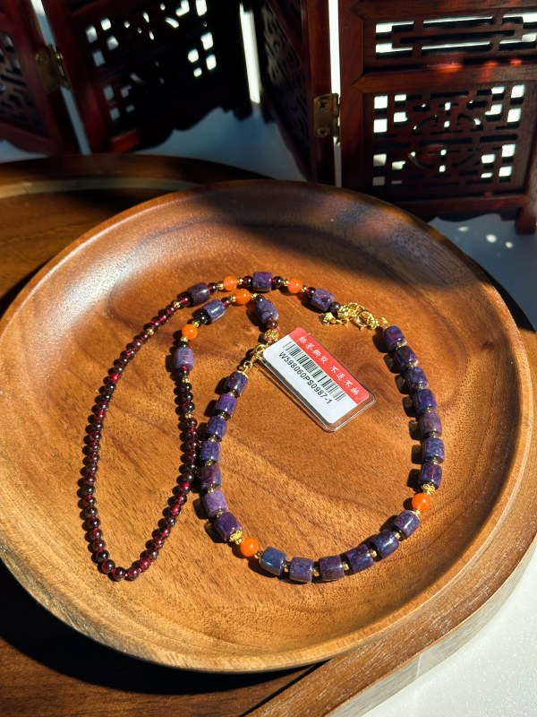 PU59 香芋紫舒俱萊項鏈 約5mm (W598060PS0987)