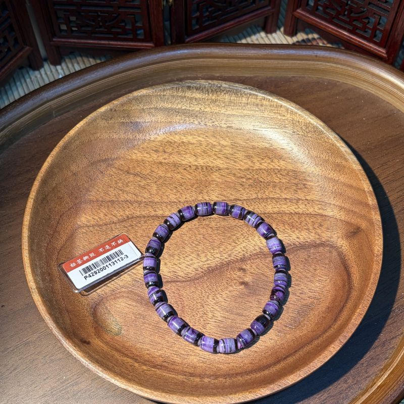 PU61 絲絨料皇家紫舒俱萊素棗珠 約5mm (P429200113112)